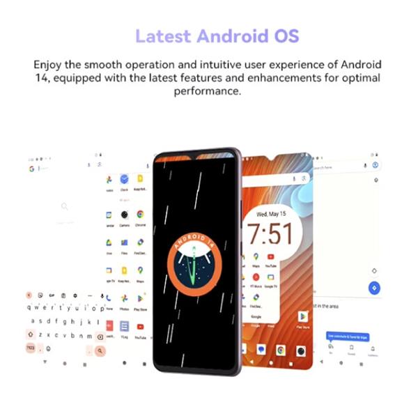 Grote foto a10 smartphone 12 gb ram 128 gb opslag 48 mp camera 5100mah batterij paars telecommunicatie mobieltjes