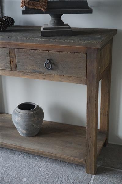 Grote foto sidetable rough dirty grey h91 x b220 x d45 cm huis en inrichting woningdecoratie