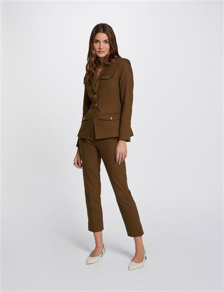 Grote foto buttoned waisted jacket khaki green ladies kleding dames jassen zomer