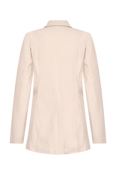 Grote foto travel uni lange blazer 2102a white kleding dames jassen zomer