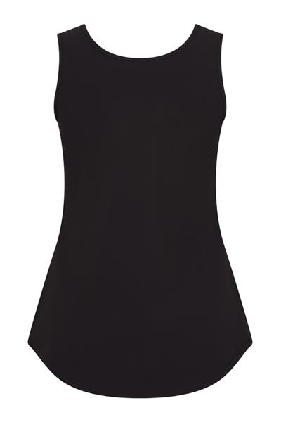 Grote foto travel top met kant uni black 2129 kleding dames t shirts