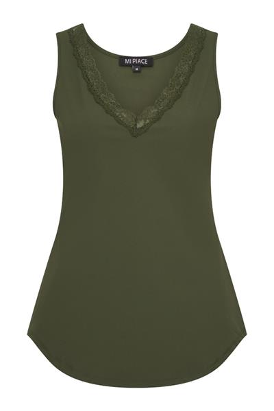 Grote foto top met kant uni 2129 deep depht kleding dames t shirts
