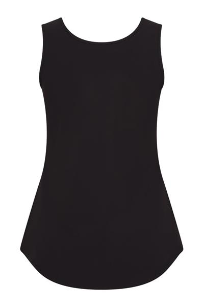 Grote foto travel top met kant uni black 2129 kleding dames t shirts