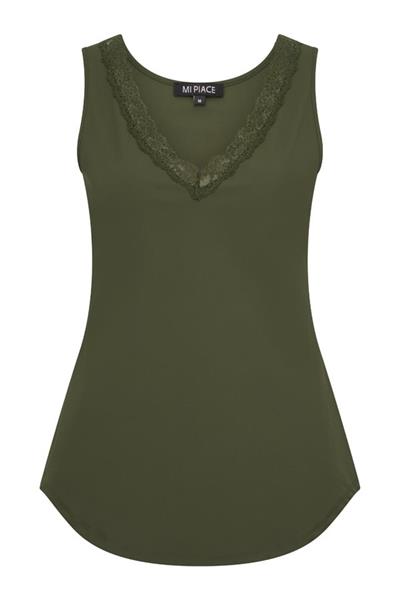 Grote foto top met kant uni 2129 deep depht kleding dames t shirts