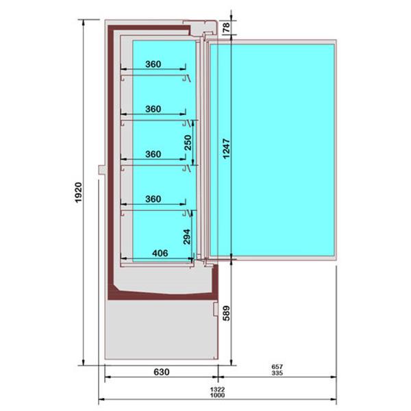 Grote foto gekoeld wandmeubel zelfbediening klapdeuren full inox diamond mml15 fx diversen overige diversen