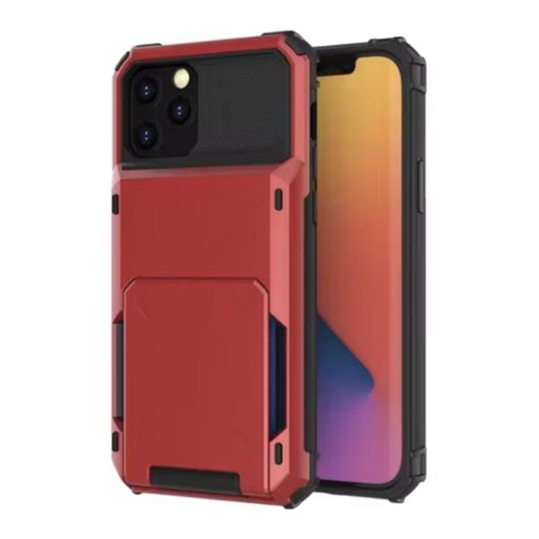 Grote foto kaarthouder hoesje voor iphone 16 wallet card slot portemonnee flip cover case rood telecommunicatie mobieltjes