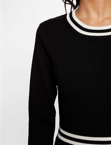 Grote foto fitted jumper dress with buttons 241 rmva black kleding dames jurken en rokken