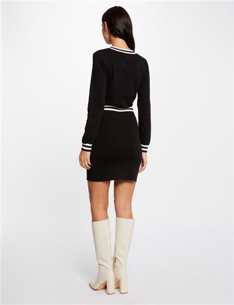 Grote foto fitted jumper dress with buttons 241 rmva black kleding dames jurken en rokken