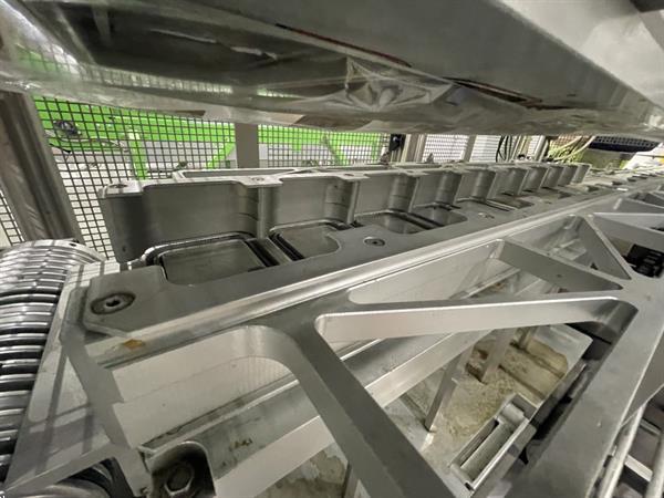 Grote foto g. mondini e 350 vg top seal verpakkingsmachine met ontnester agrarisch tuinbouw