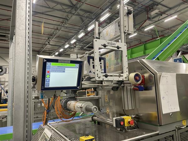 Grote foto g. mondini e 350 vg top seal verpakkingsmachine met ontnester agrarisch tuinbouw