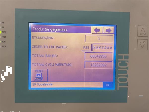 Grote foto g. mondini e 350 vg top seal verpakkingsmachine met ontnester agrarisch tuinbouw