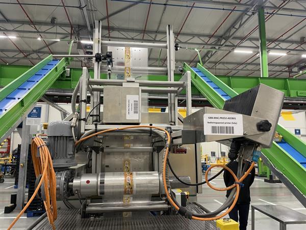 Grote foto g. mondini e 350 vg top seal verpakkingsmachine met ontnester agrarisch tuinbouw