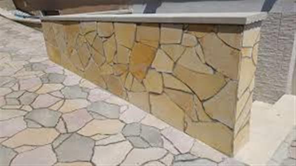 Grote foto muur flagstone doe het zelf en verbouw tegels