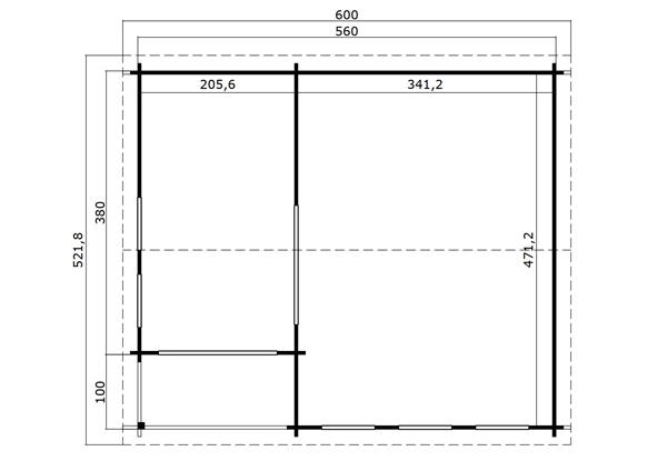 Grote foto tuinhuis blokhut sri lanka 44 dgp 560x480mm tuin en terras tuinhuisjes en blokhutten