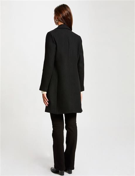 Grote foto zwarte dubbelgeknoopte jas 242 gati black kleding dames overige kledingstukken