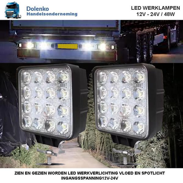 Grote foto combo beam led werklampen 60 vloed 40 spotlicht agrarisch tractor onderdelen