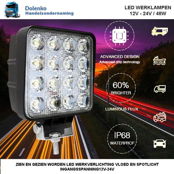 Grote foto combo beam led werklampen 60 vloed 40 spotlicht agrarisch tractor onderdelen
