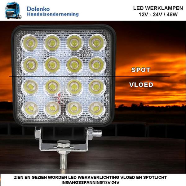 Grote foto combo beam led werklampen 60 vloed 40 spotlicht agrarisch tractor onderdelen