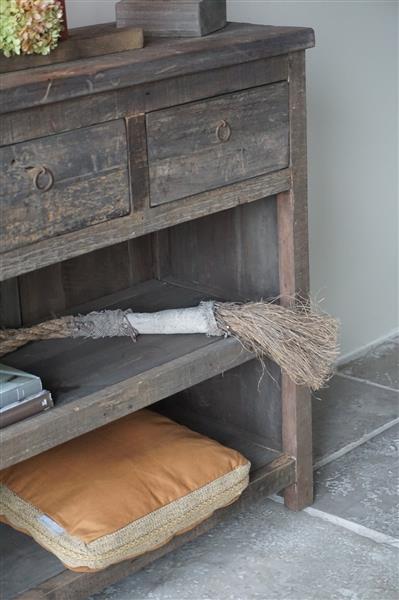 Grote foto sidetable oud hout 3 lades h91 5 x b121 x d40 cm huis en inrichting woningdecoratie