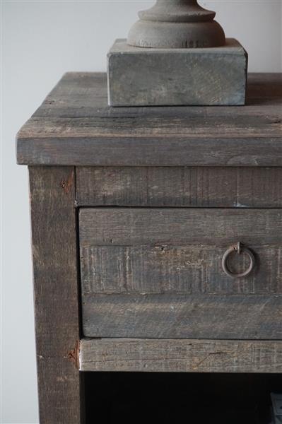Grote foto sidetable oud hout 3 lades h91 5 x b121 x d40 cm huis en inrichting woningdecoratie