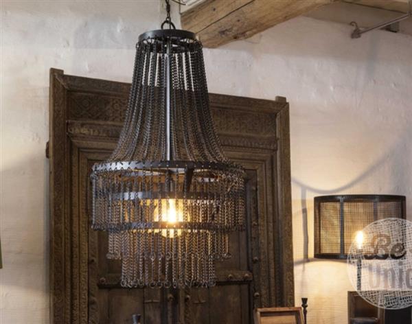 Grote foto landelijke metalen hanglamp katie h80xb50 cm huis en inrichting bankstellen