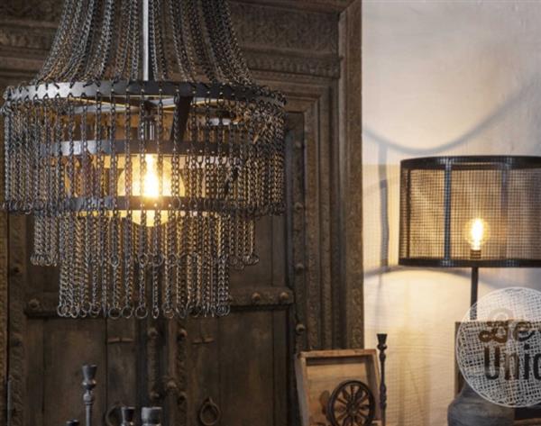 Grote foto landelijke metalen hanglamp katie h80xb50 cm huis en inrichting bankstellen
