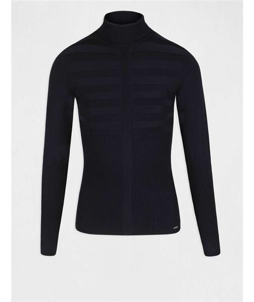 Grote foto long sleeved jumper turtleneck wine 132 mentos navy kleding dames overige kledingstukken