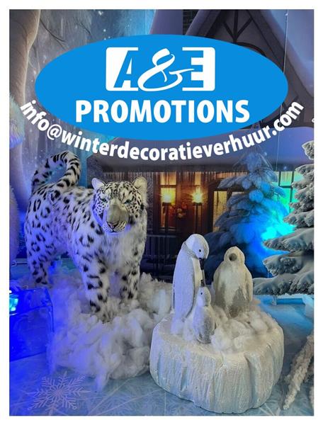 Grote foto sneeuw luipaard verhuur winter edition aankleding diensten en vakmensen bedrijfsuitjes