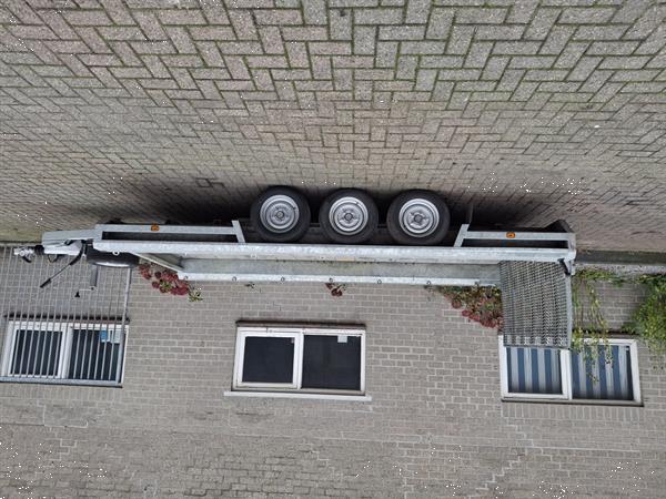 Grote foto hulco terrax 3 machinetransporter minigraver transporter dieplader agrarisch aanhangwagens