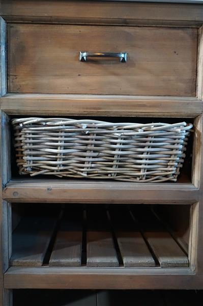 Grote foto lademand rotan grey l44 x b36 x h16 cm huis en inrichting complete badkamers