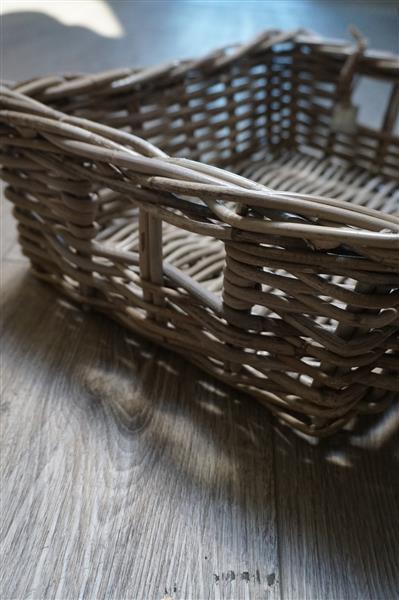 Grote foto lademand rotan grey l44 x b36 x h16 cm huis en inrichting complete badkamers