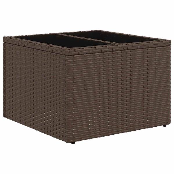 Grote foto vidaxl 6 delige loungeset met kussens poly rattan bruin tuin en terras tuinmeubelen
