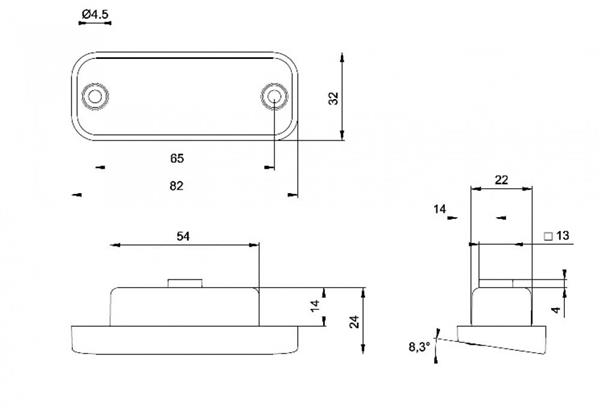 Grote foto jokon kentekenverlichting k580b led inbouw caravans en kamperen caravan accessoires