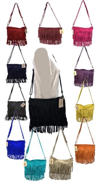 Grote foto back to the sixties suede franje tas koningsblauw sieraden tassen en uiterlijk schoudertassen