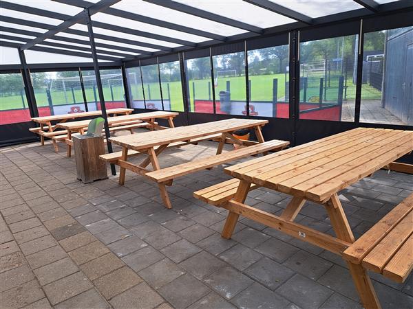 Grote foto picknicktafel douglas 2.5 m lang 10 pers tuin en terras tuinmeubelen