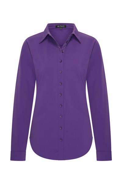 Grote foto travel blouse uni 60840 purple kleding dames overige kledingstukken