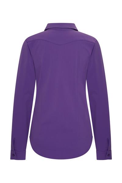 Grote foto travel blouse uni 60840 purple kleding dames overige kledingstukken