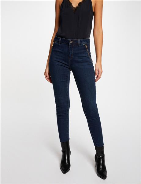 Grote foto skinny jeans with zipped details 241 pavel raw denim kleding dames broeken en pantalons