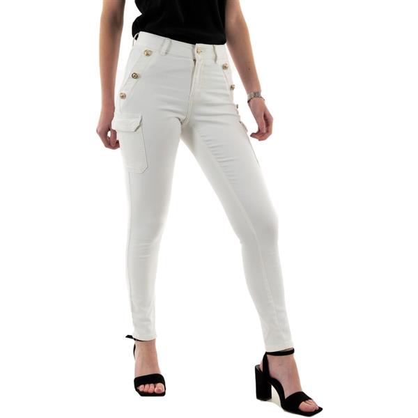Grote foto skinny cargo trousers with buttons raw denim 232 pema3 off white kleding dames broeken en pantalons