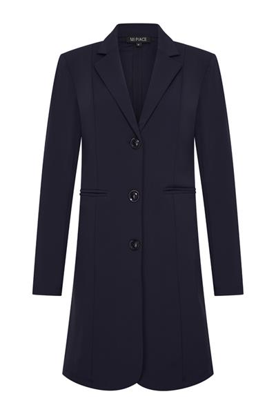 Grote foto travel lange blazer uni 2132 dark blue kleding dames jassen zomer