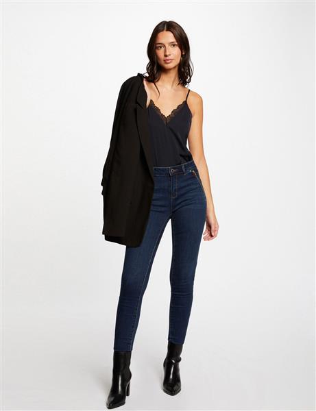 Grote foto skinny jeans with zipped details 241 pavel raw denim kleding dames broeken en pantalons