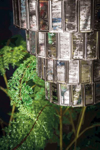 Grote foto ceylin zilveren stalen hanglamp 7 lagen s huis en inrichting woningdecoratie