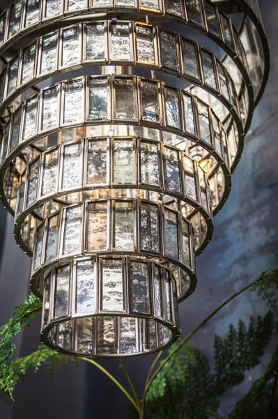 Grote foto ceylin zilveren stalen hanglamp 7 lagen s huis en inrichting woningdecoratie