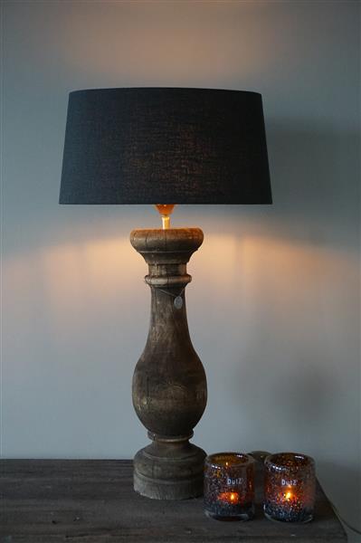 Grote foto lampenkap ovaal 40 22 cm linnen zwart huis en inrichting woningdecoratie