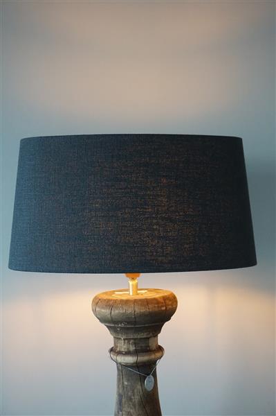Grote foto lampenkap ovaal 40 22 cm linnen zwart huis en inrichting woningdecoratie