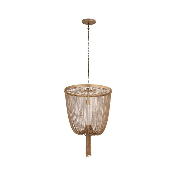 Grote foto solan gold ijzeren ketting ronde hanglamp s huis en inrichting woningdecoratie