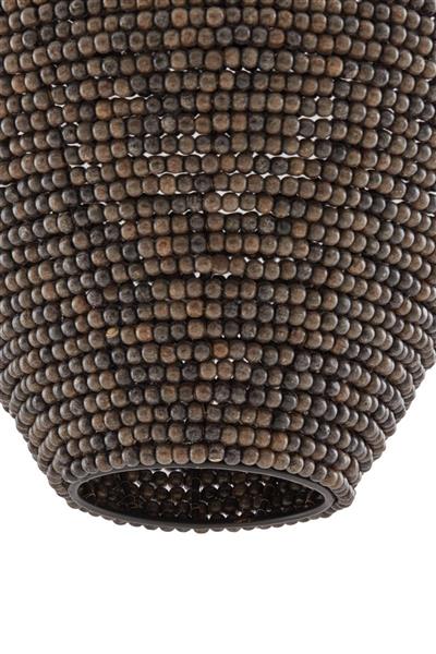 Grote foto hanglamp 36x41 cm kalenga kralen bruin grijs huis en inrichting bankstellen