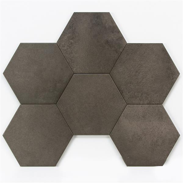 Grote foto keramische hexagon tegels ermes aurelia vintage antracita 0 46m doe het zelf en verbouw tegels