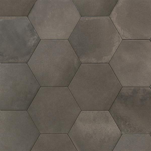 Grote foto keramische hexagon tegels ermes aurelia vintage antracita 0 46m doe het zelf en verbouw tegels