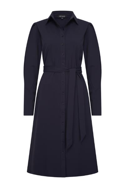 Grote foto travel jurk uni 2327 dark blue kleding dames jurken en rokken